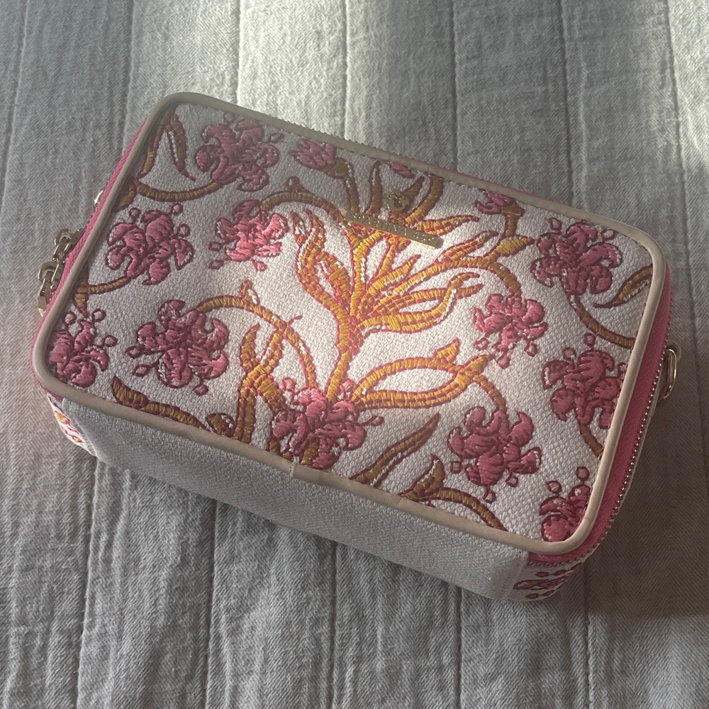 Spartina 449- Floral Embroidered leather crossbody Bag